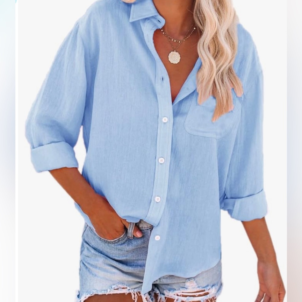 Women’s Button Down long sleeve blouse - S